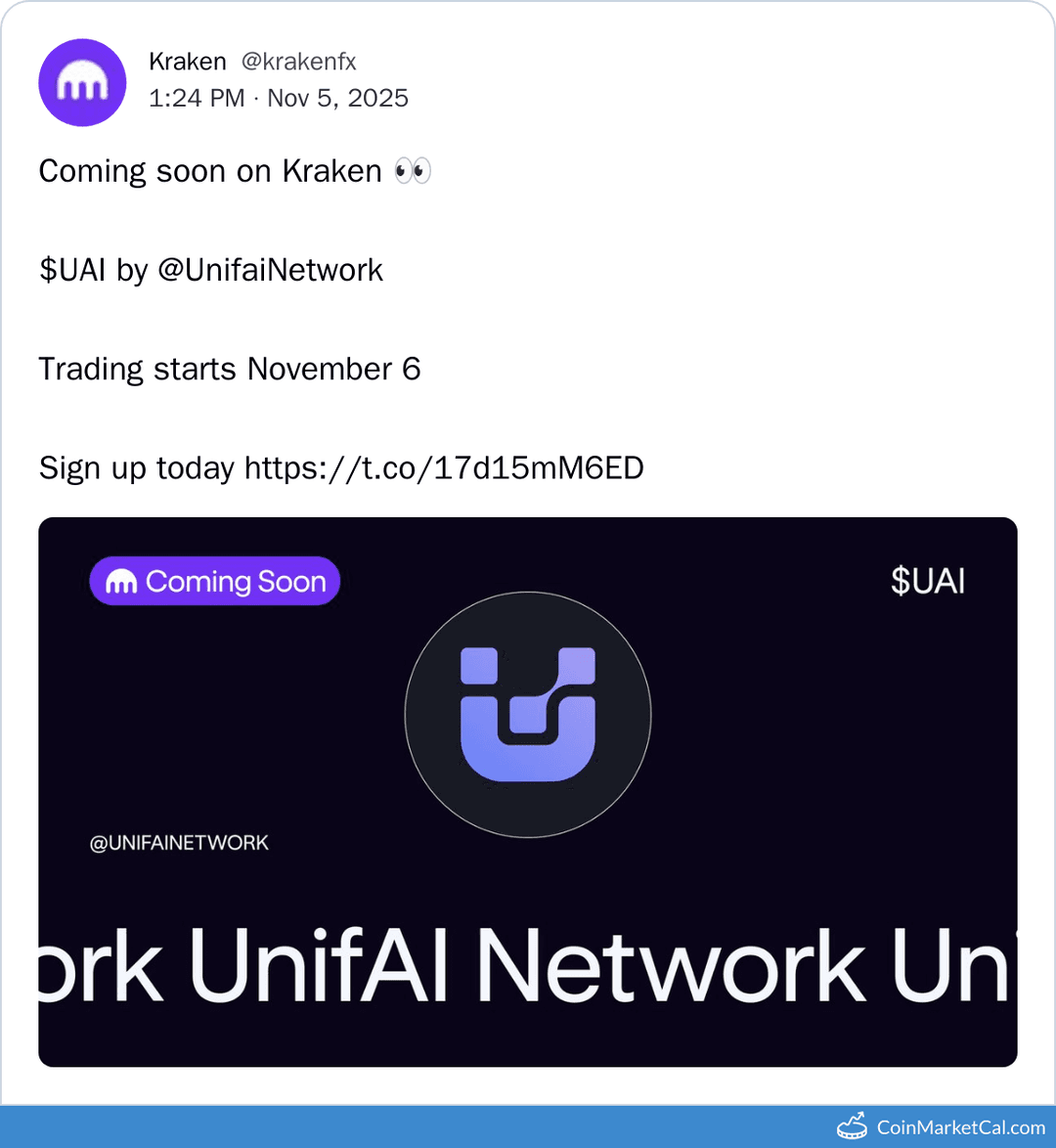 Kraken Listing - UnifAI Network