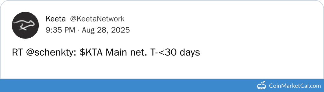 Keeta Mainnet Launch
