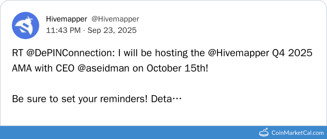 Hivemapper Q4 2025 AMA with CEO Ariel Seidman