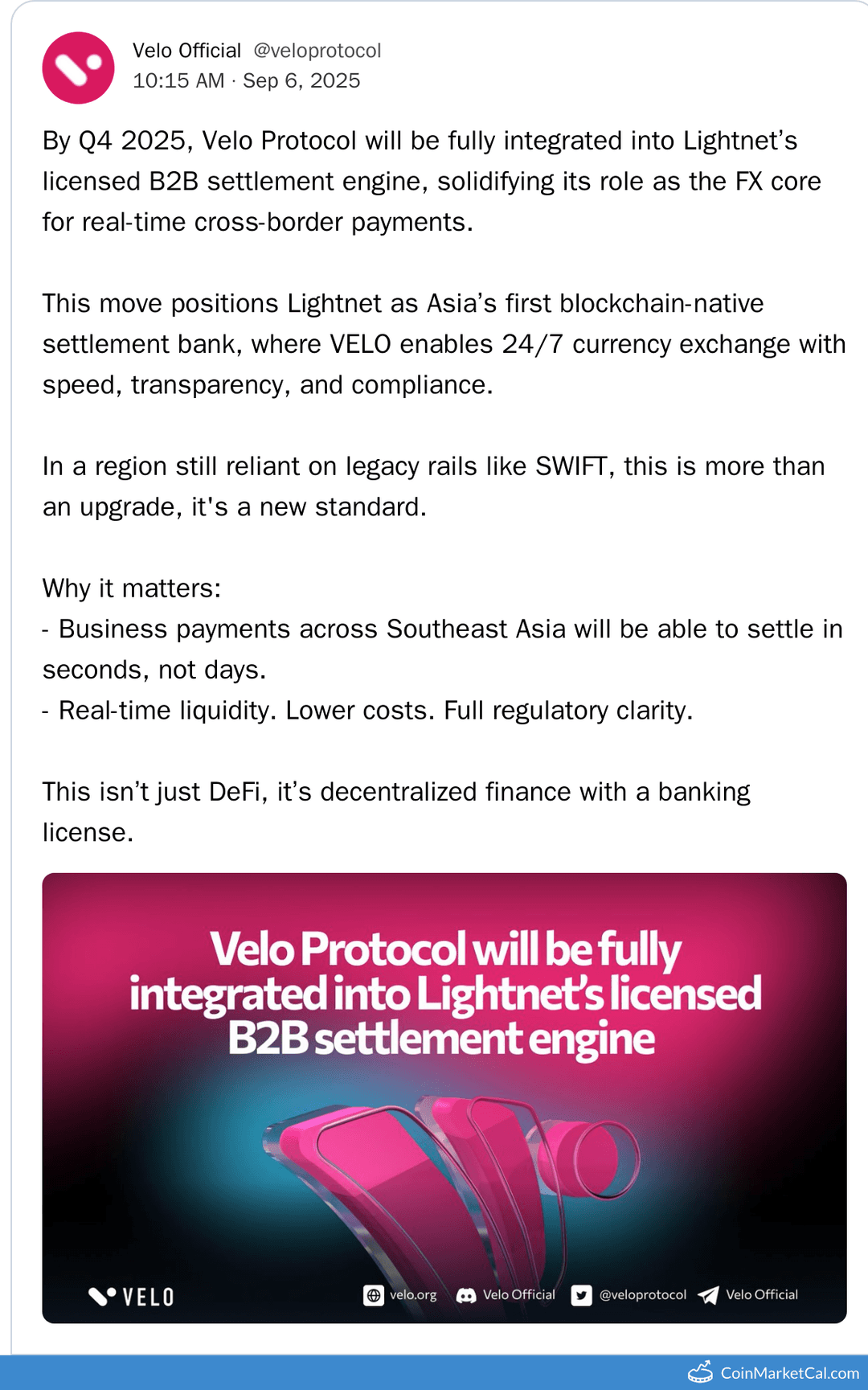 Lightnet Engine Integration with Velo Protocol
