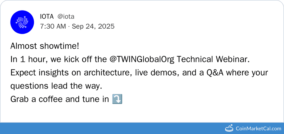IOTA TWIN Foundation Webinar
