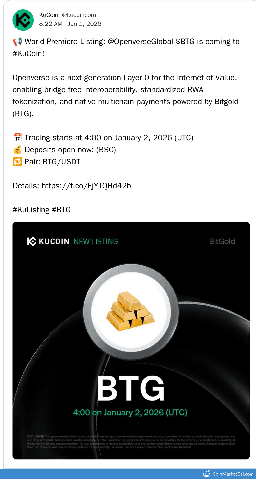 KuCoin Listing of Openverse Network