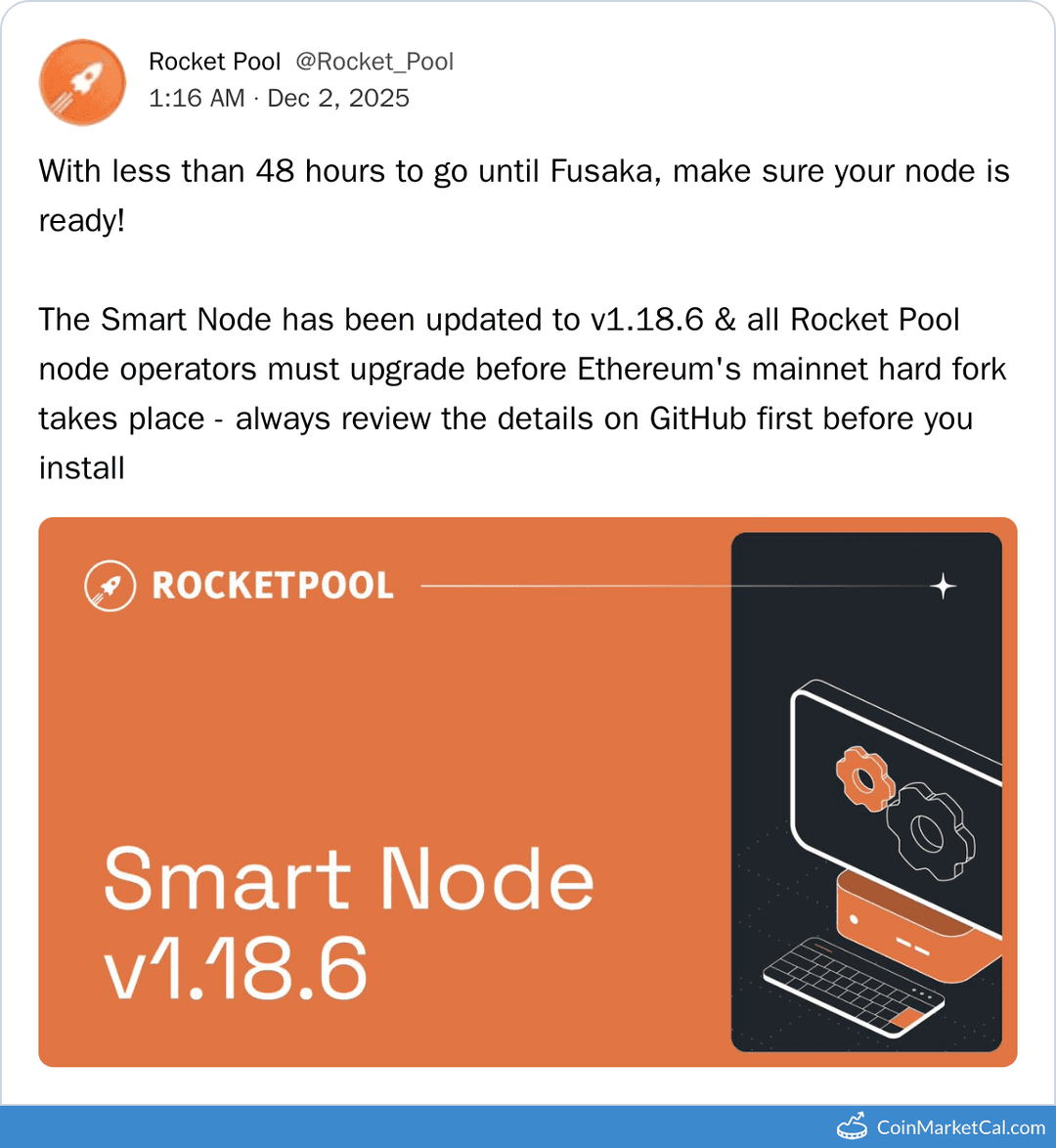 Rocket Pool Smart Node V1.18.6 Update