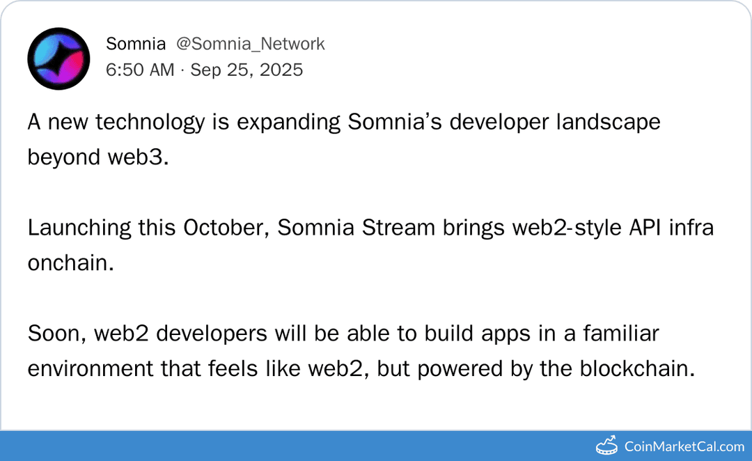 Somnia Network Somnia Stream Release