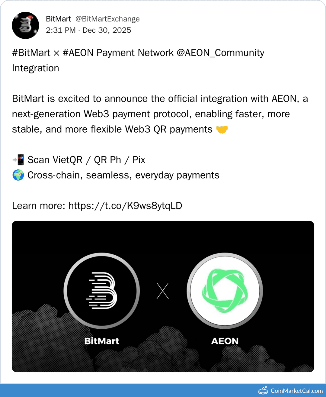 BitMart AEON QR Pay Integration