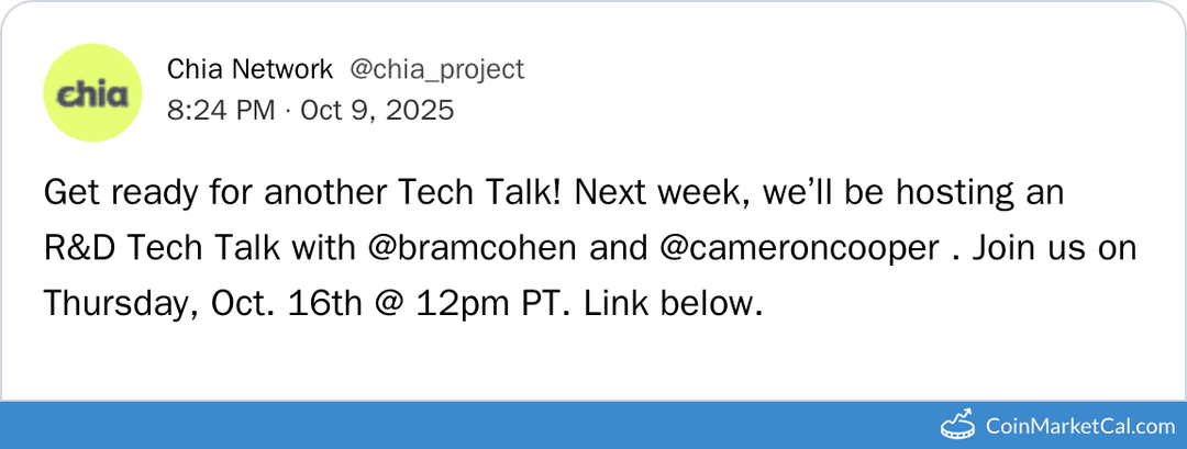 Chia Tech Talk with Bram Cohen and Cameron Cooper