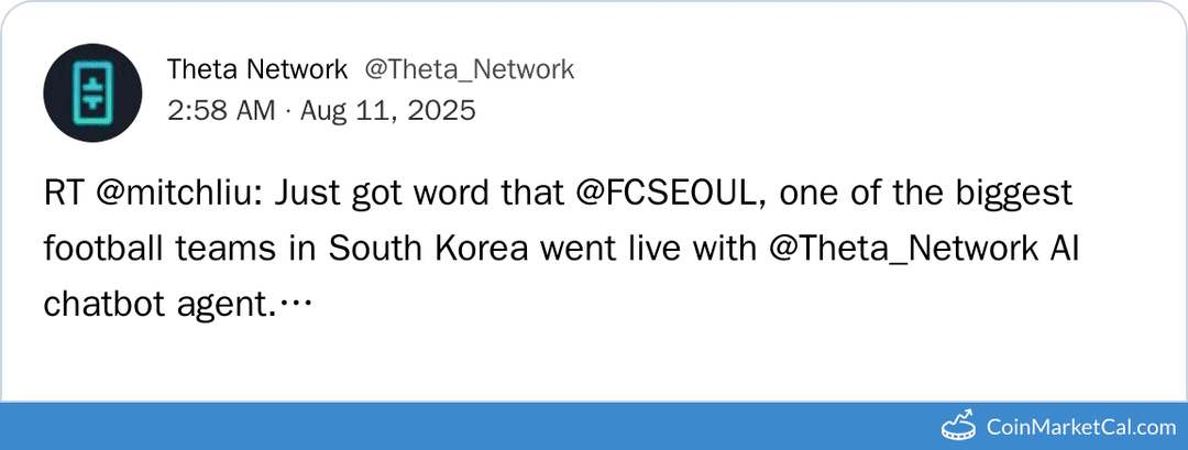 Theta Network AI Chatbot Launch with FC Seoul