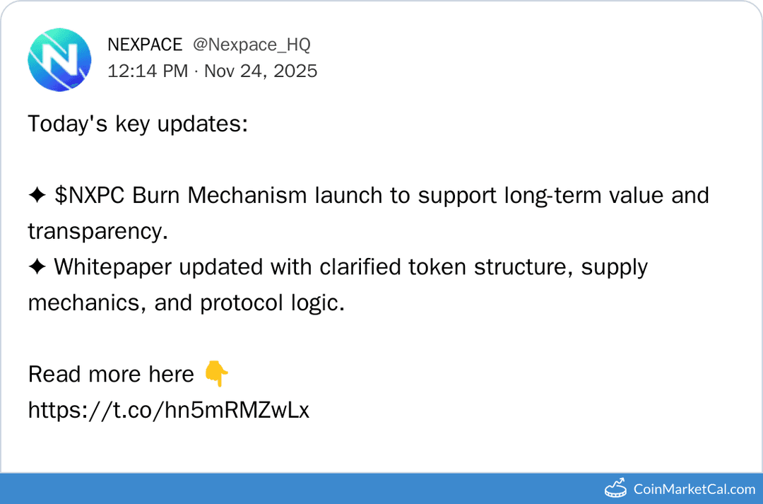 Nexpace NXPC Burn Mechanism