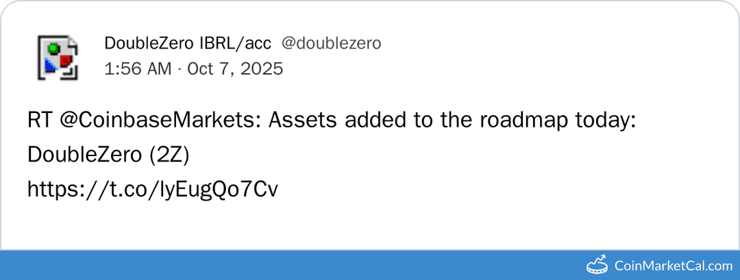 DoubleZero Coinbase Listing ANN