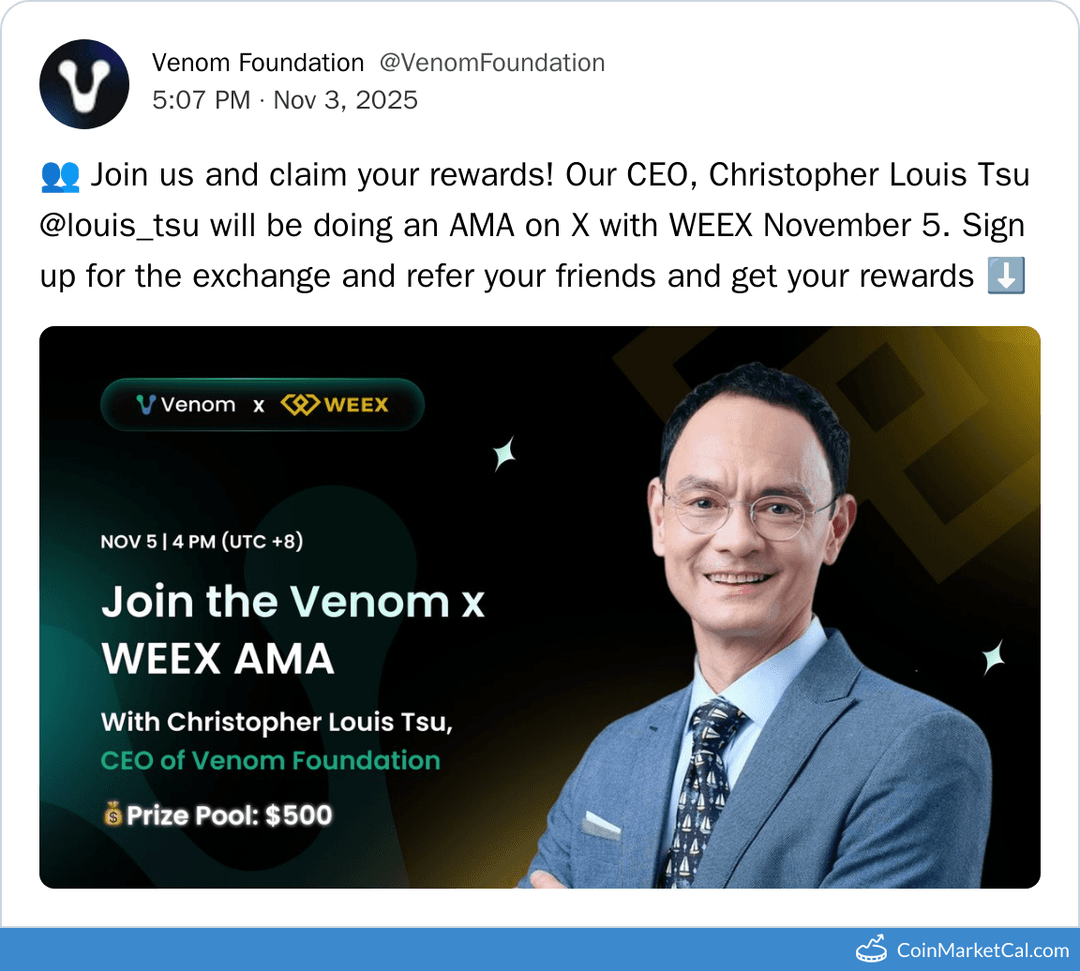 Venom CEO AMA with WEEX