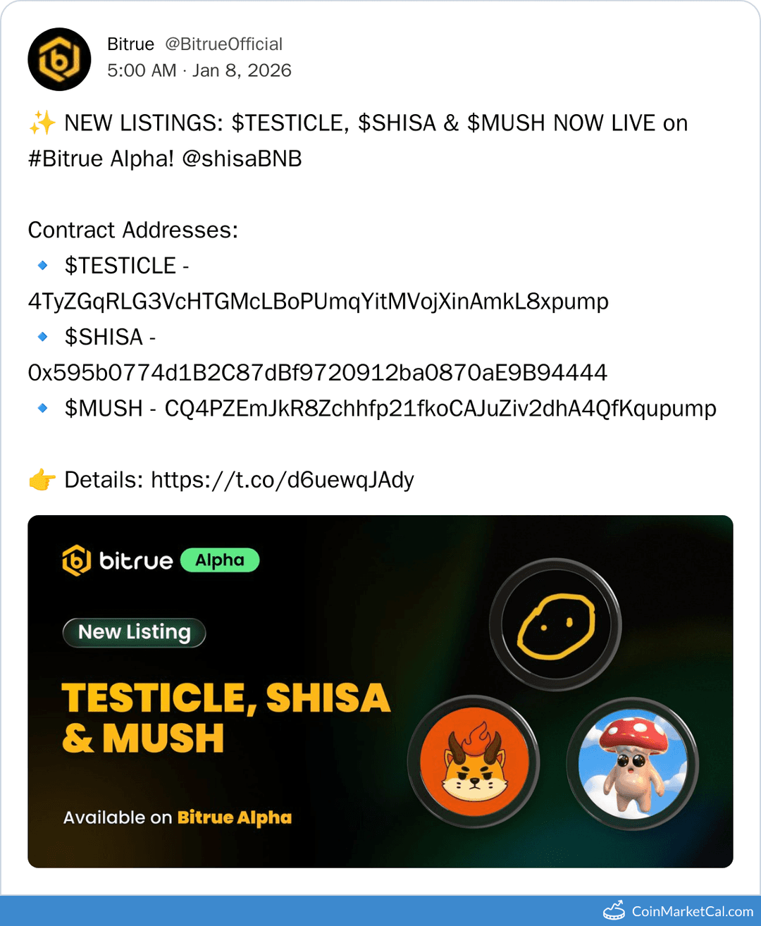 Bitrue Alpha Listing of SHISA