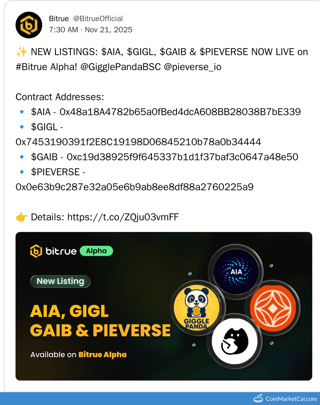 Bitrue Alpha Listing