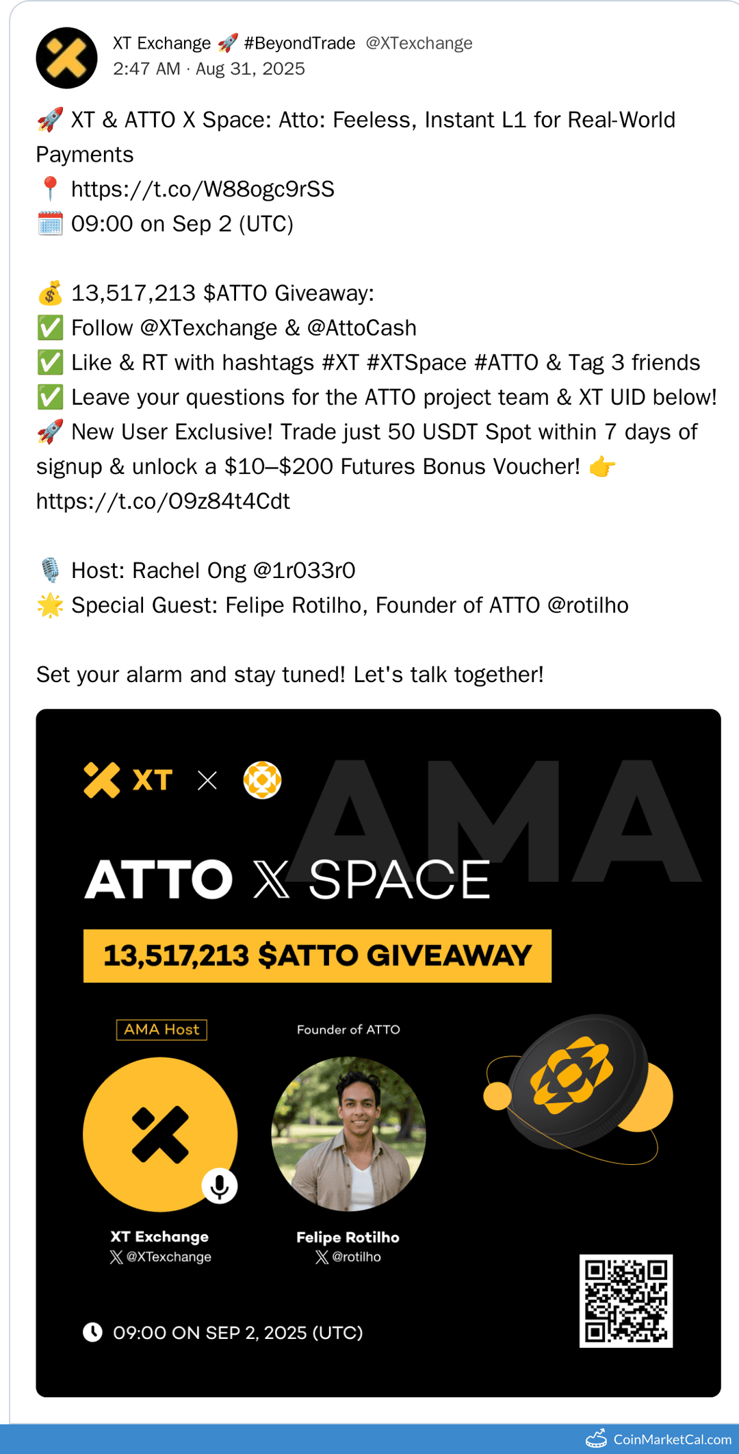 ATTO X Space AMA with XT Exchange