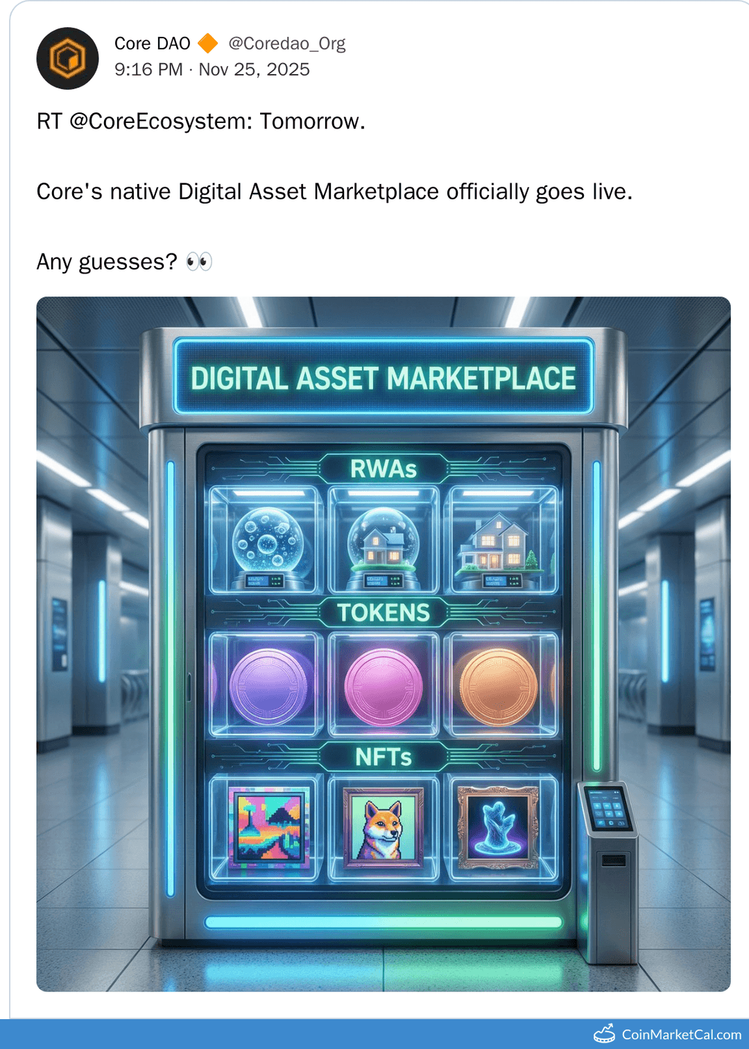 Core Digital Asset Marketplace Goes Live