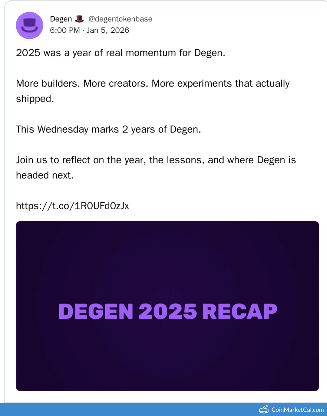 Degen 2025 Recap X Spaces