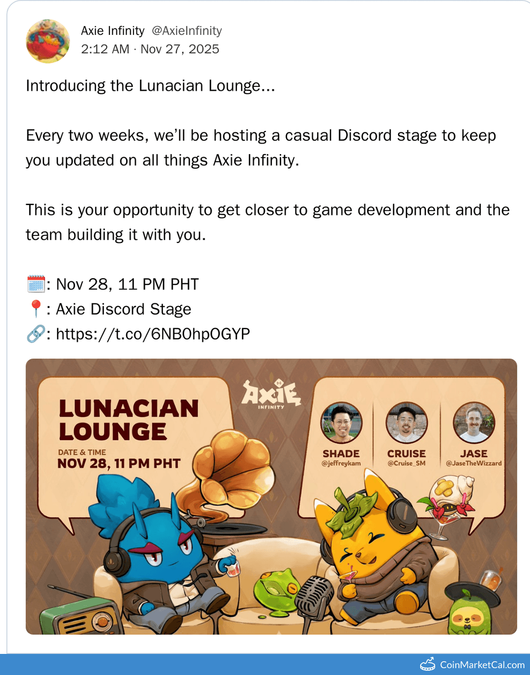 Axie Infinity Lunacian Lounge