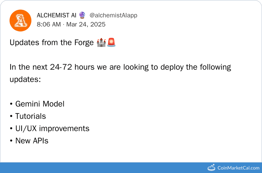 Alchemist AI Updates from the Forge