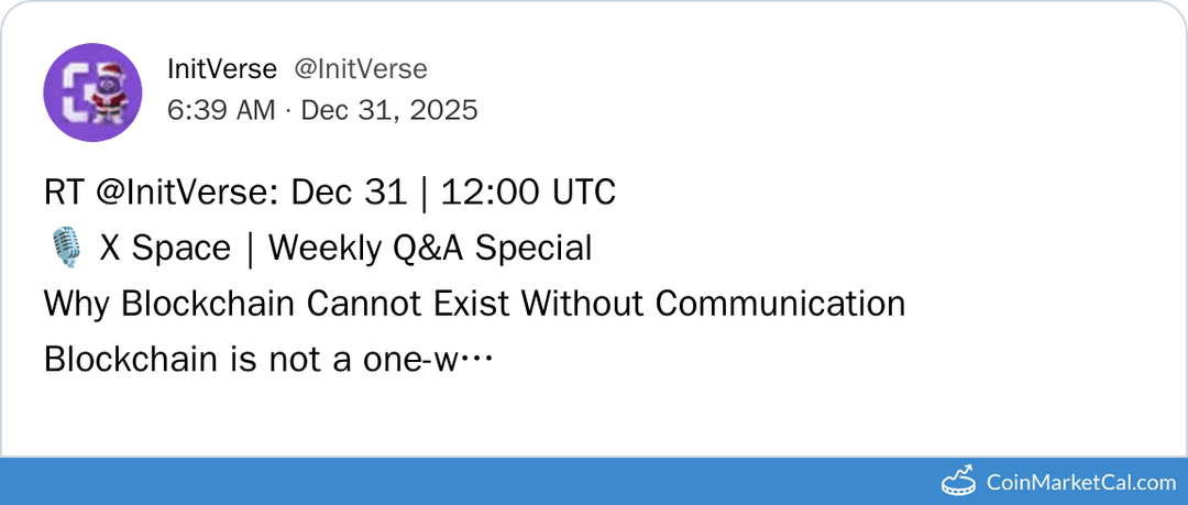 InitVerse Weekly Q&A X Space
