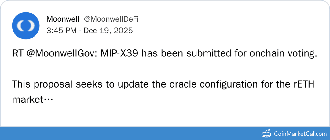 Moonwell MIP-X39 Onchain Vote