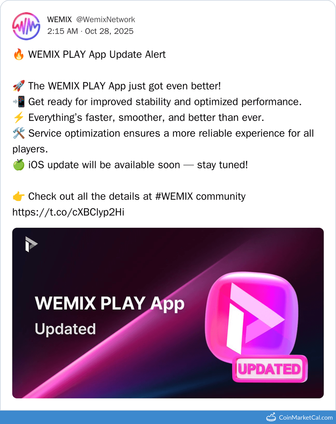 PLAY App Update