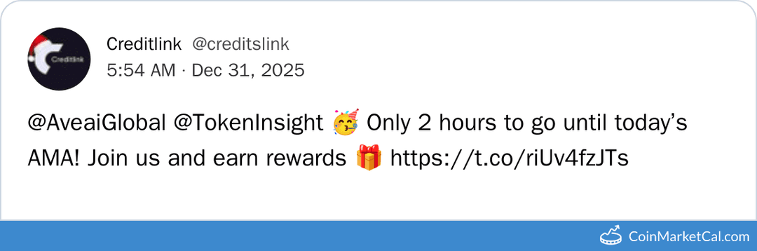 Creditlink Token AMA with AveaiGlobal & TokenInsight