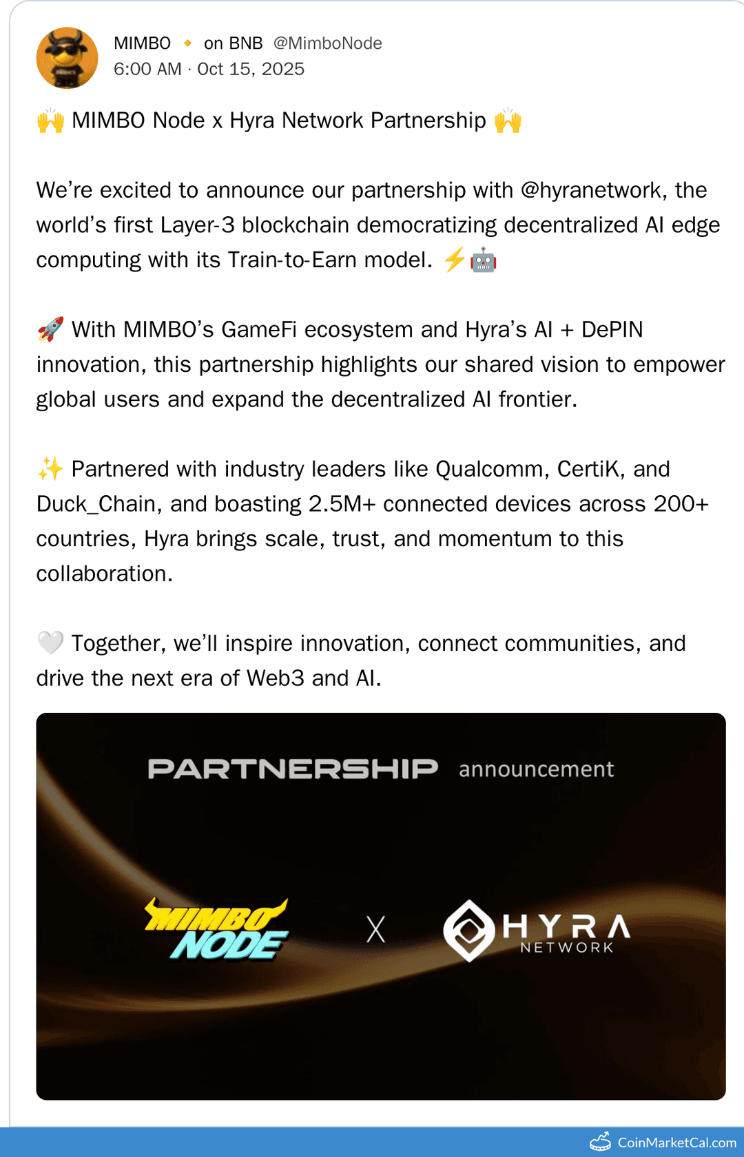 Hyra Network Partnership Announcement