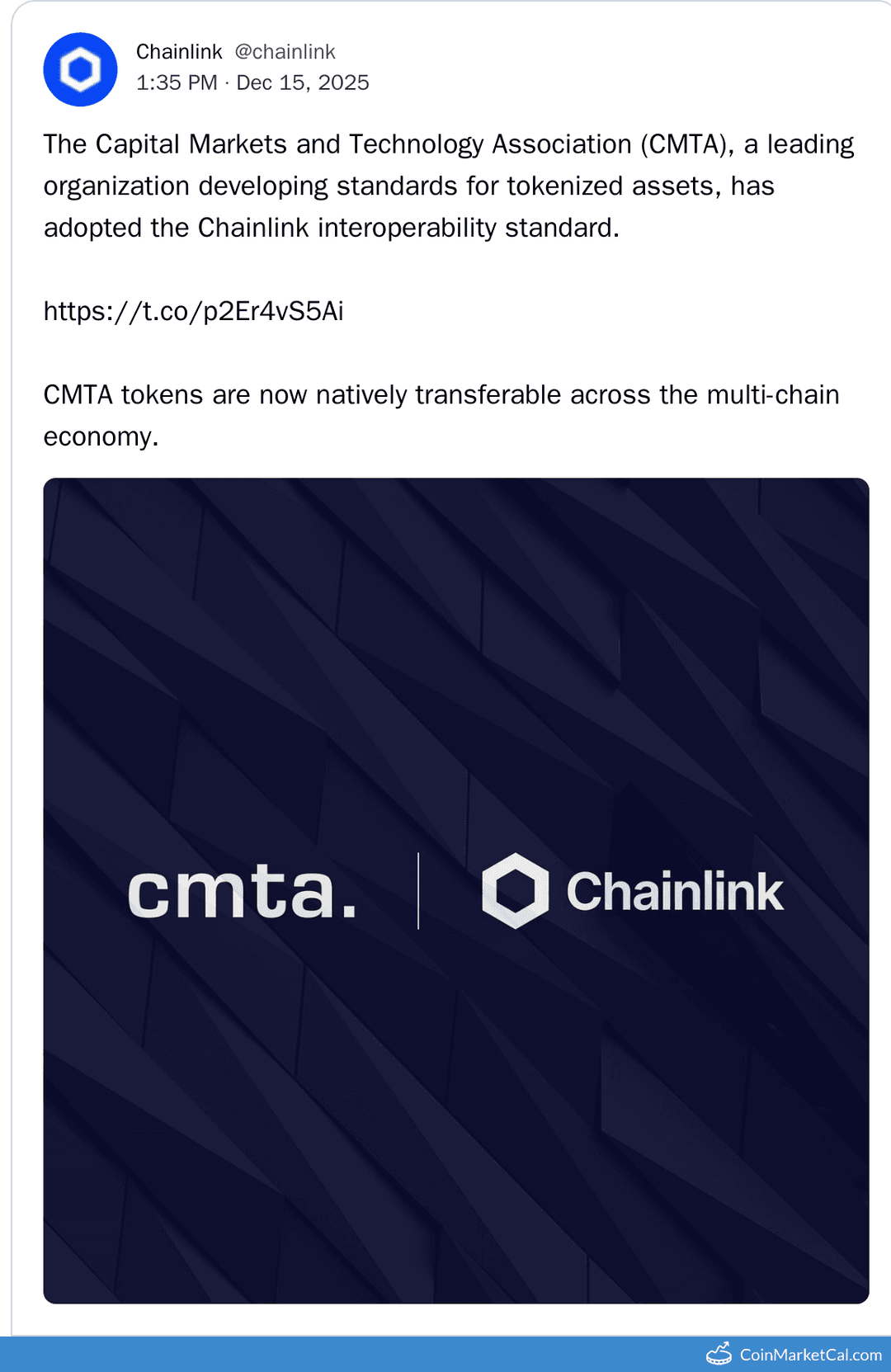 Chainlink CMTA Integration