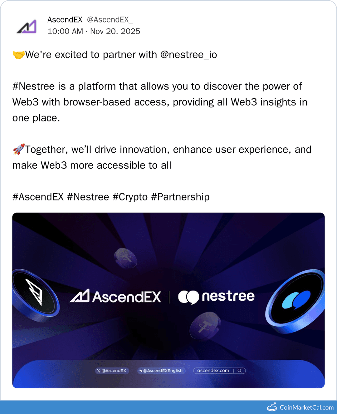 AscendEX x Nestree Partnership Announcement