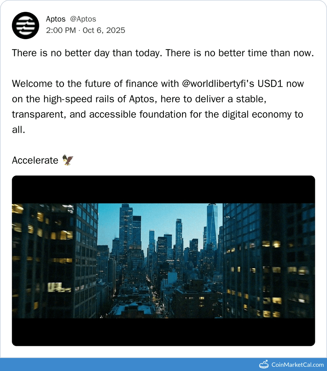 WorldLibertyFi USD1 Live on Aptos