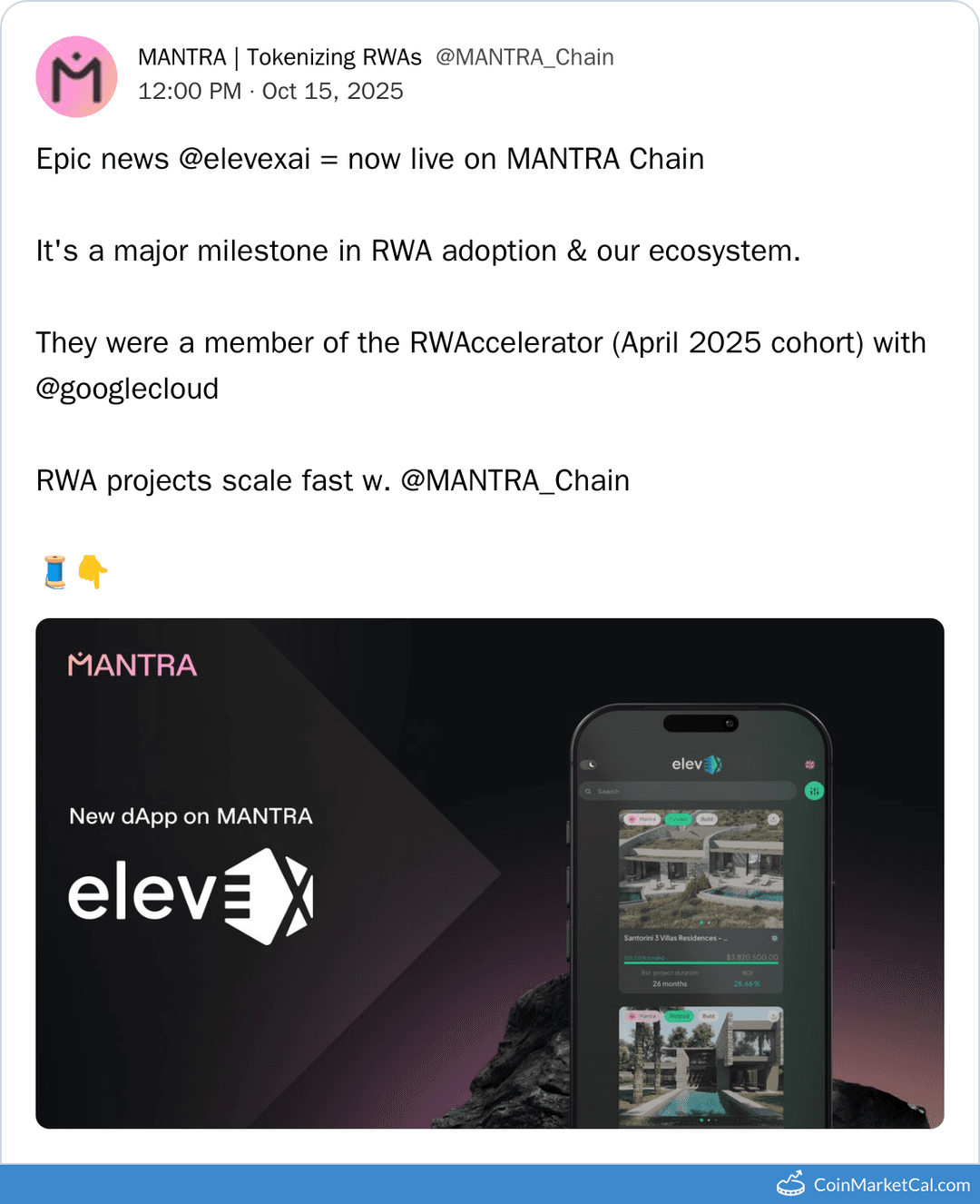 Elevex AI Integration on MANTRA Chain