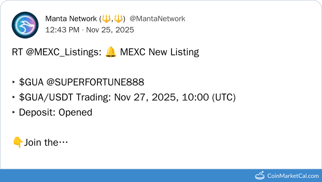 MEXC Global Listing of SuperFortune (GUA/USDT)