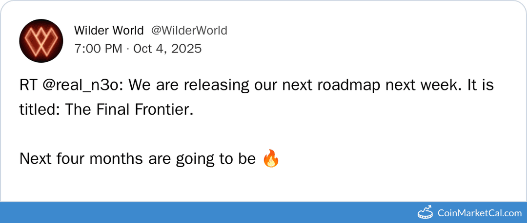 Wilder World The Final Frontier Roadmap
