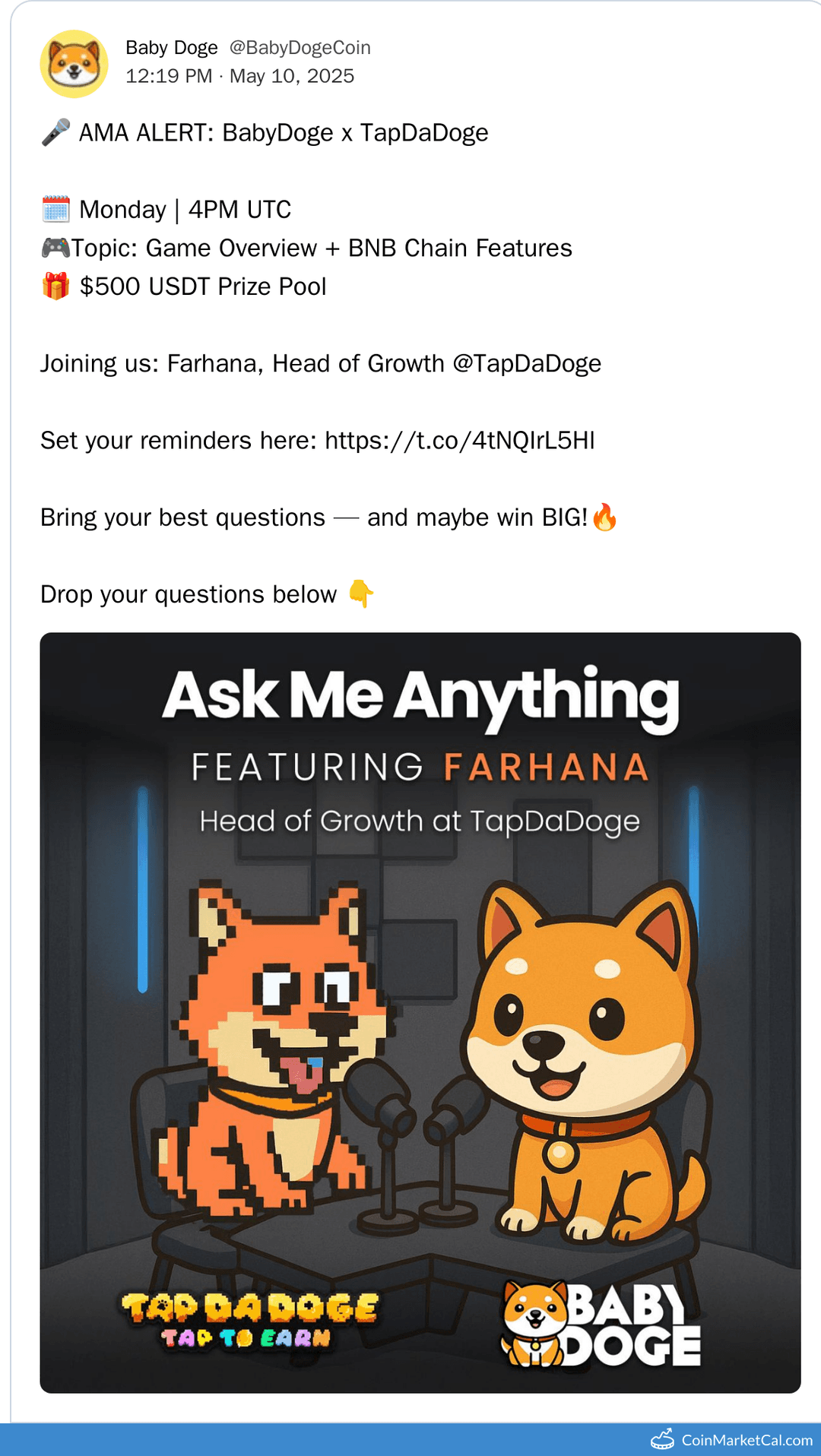 Baby Doge x TapDaDoge AMA