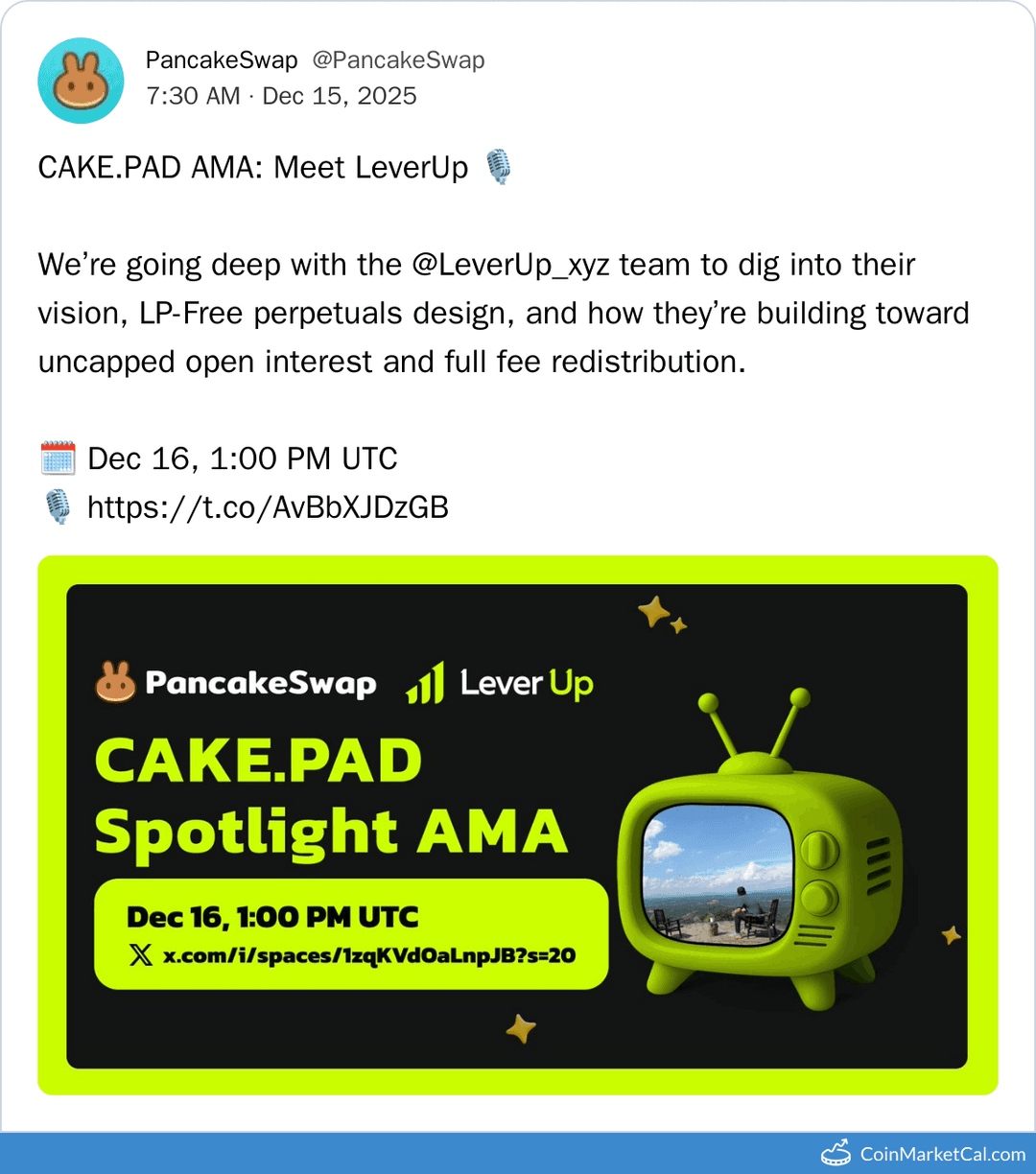 PancakeSwap Cake.Pad AMA