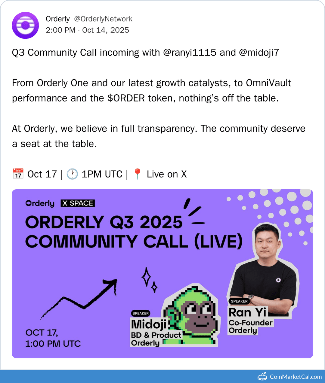 Orderly Q3 Community Call