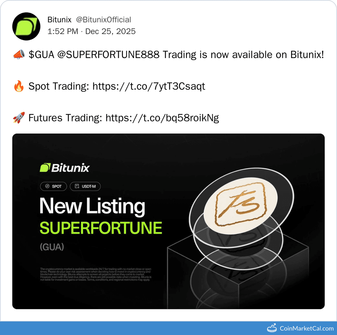 Bitunix Listing of SUPERFORTUNE AI