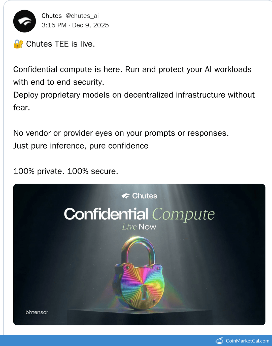 Chutes TEE Confidential Compute Release