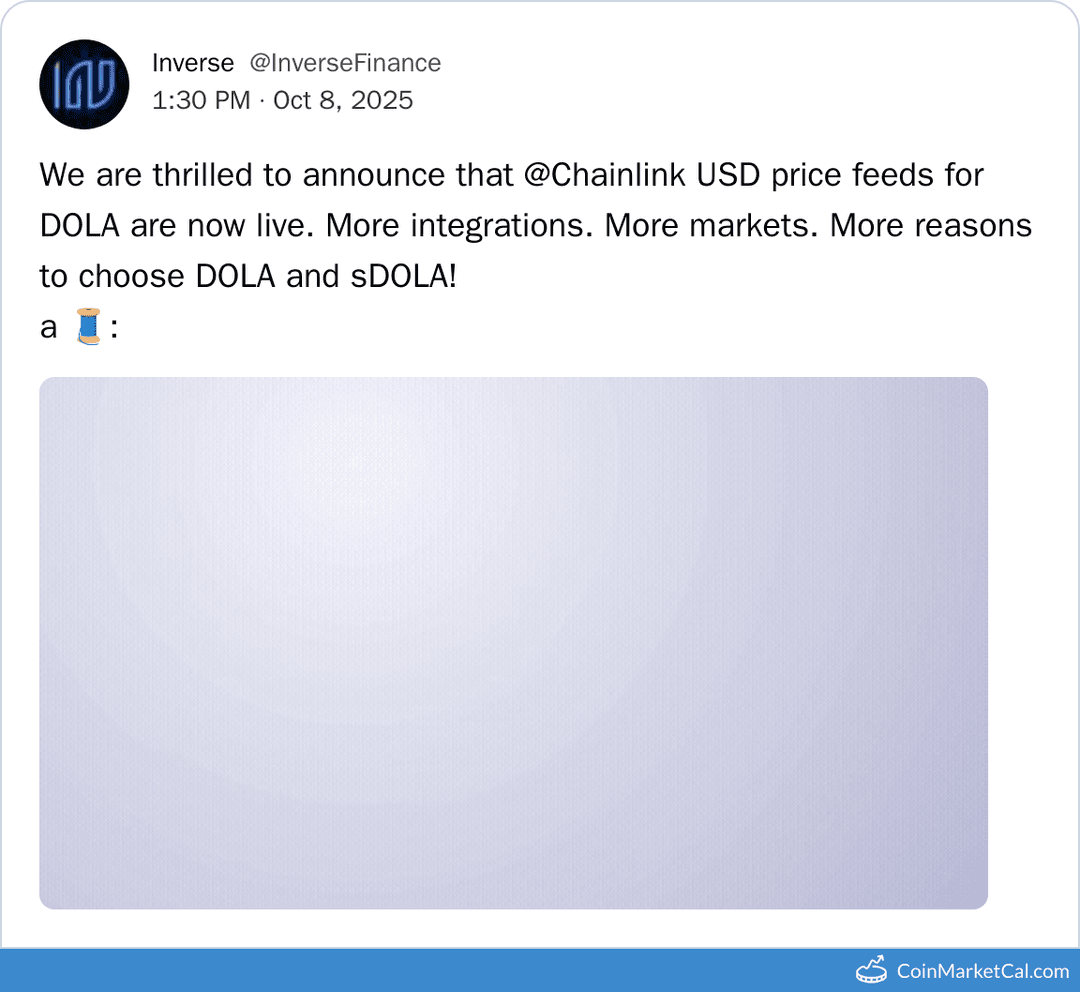 Chainlink Feeds Live for DOLA USD Prices