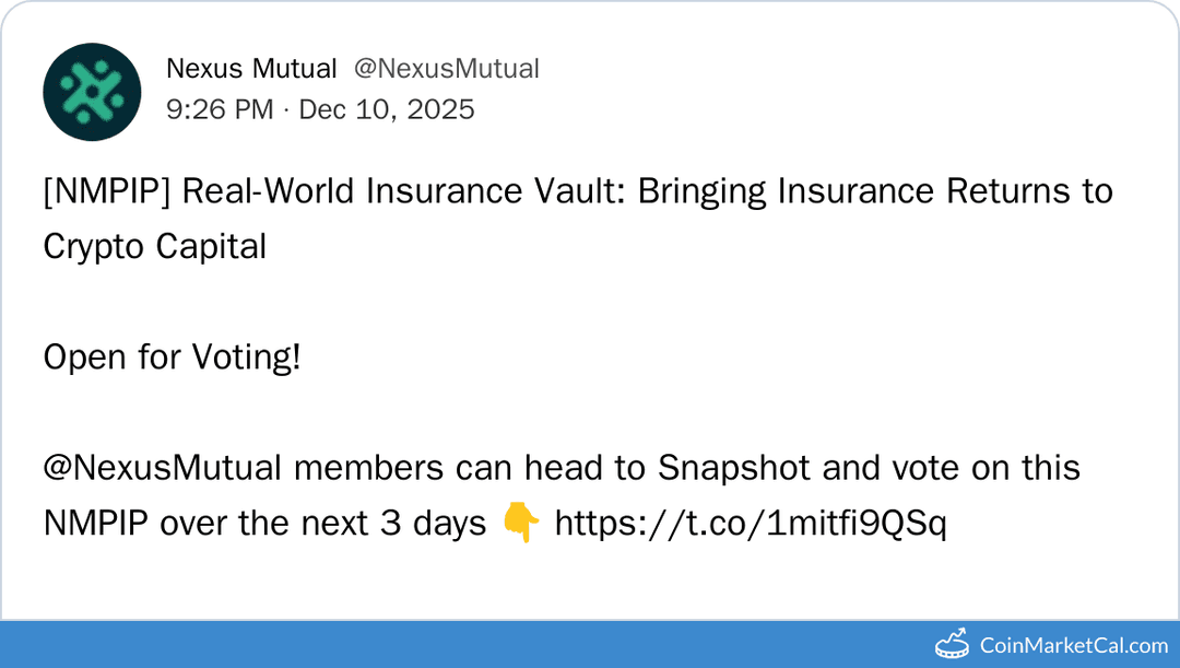 Nexus Mutual Insurance Vault Vote