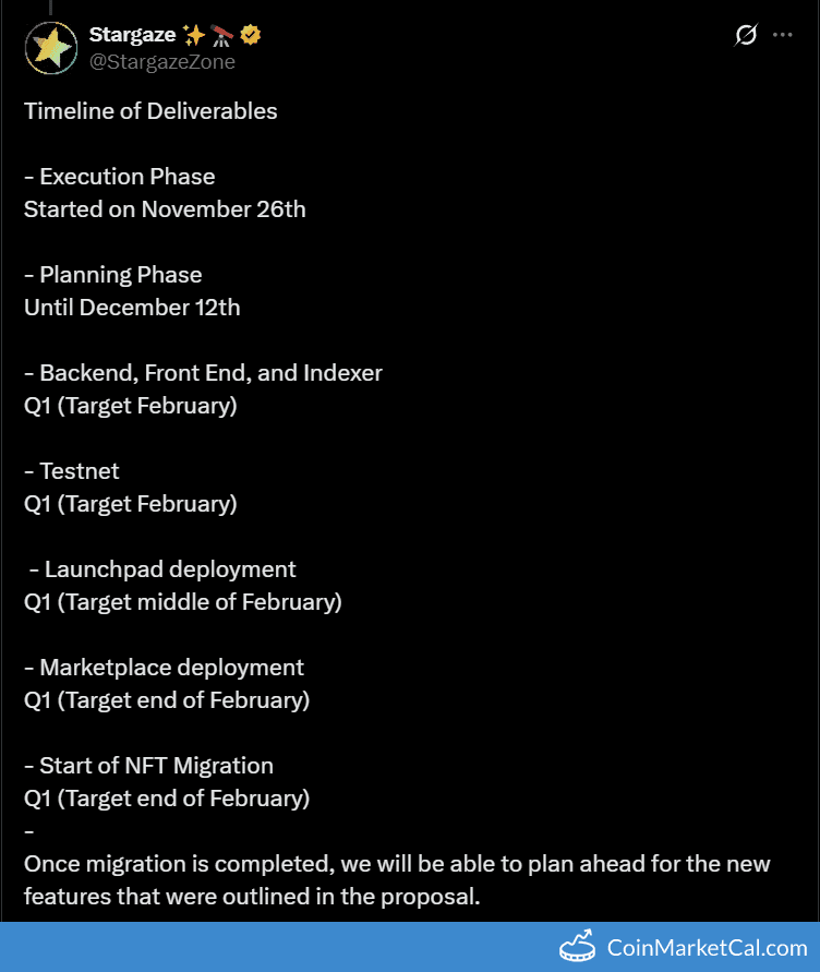 Stargaze Marketplace Deployment for Cosmos Hub Migration