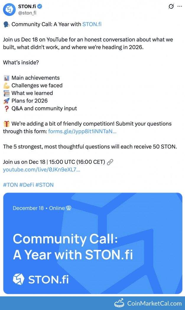 STON.fi Community Call: 2025 Recap & 2026 Plans