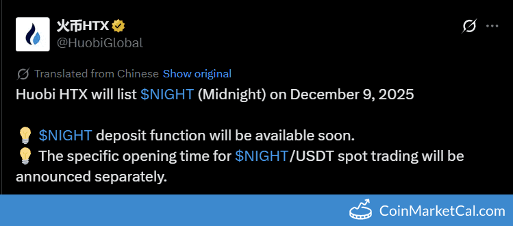 HTX Listing of Midnight (NIGHT)