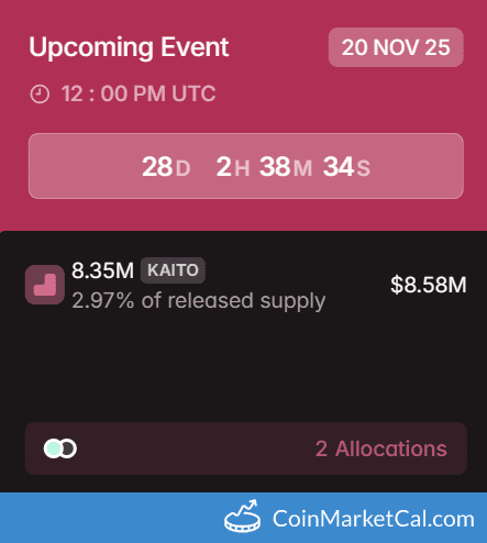 Kaito AI 8.35MM Token Unlock