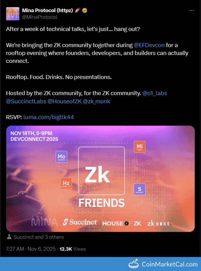 Mina Protocol Zk Friends Meetup at EF Devcon