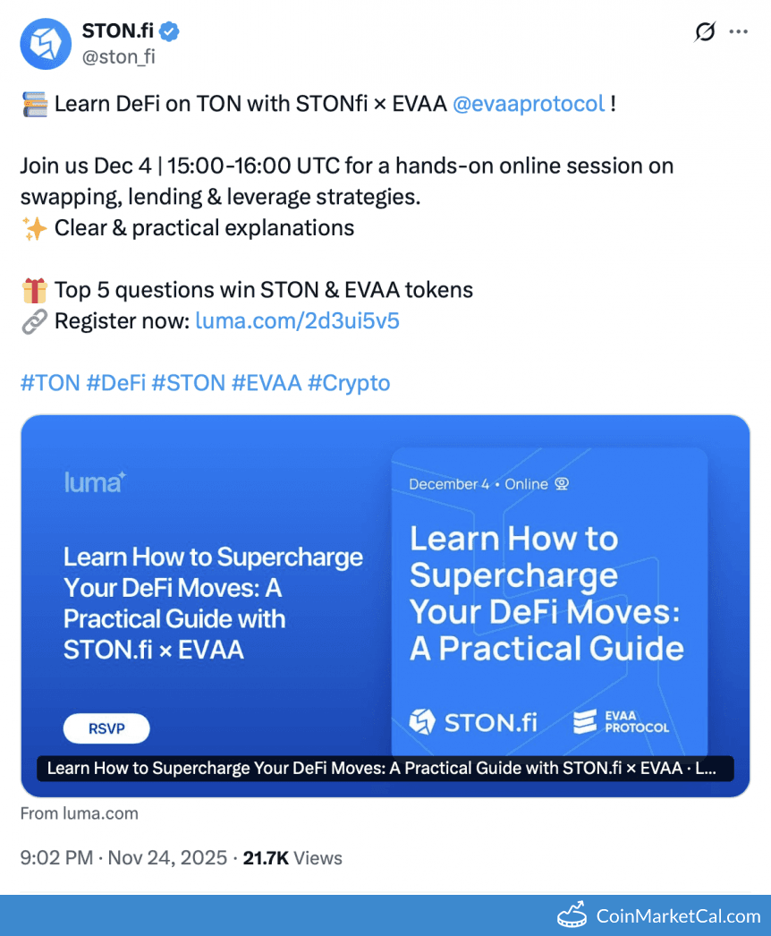 STON & EVAA Session on DeFi Strategies