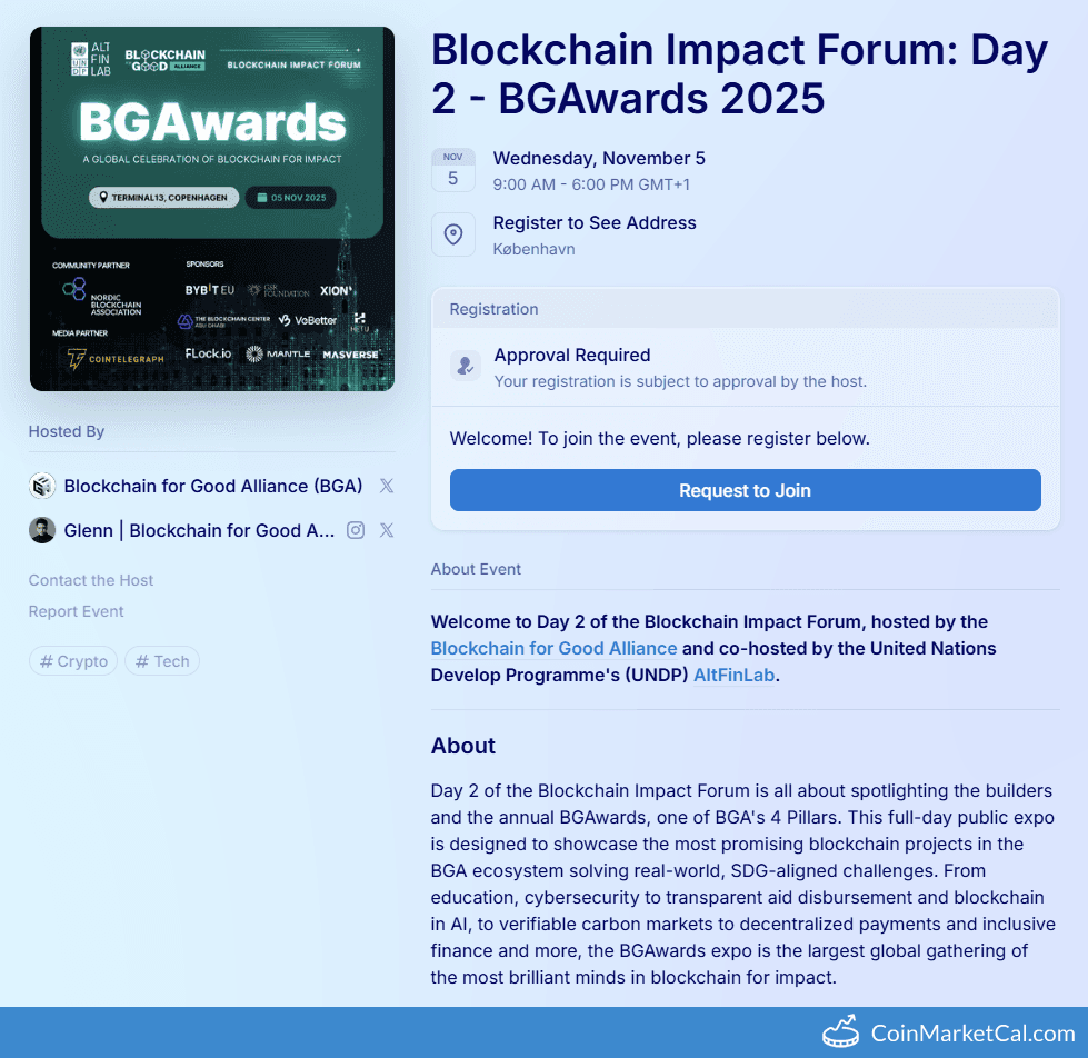 Blockchain for Good Alliance Blockchain Impact Forum 2025
