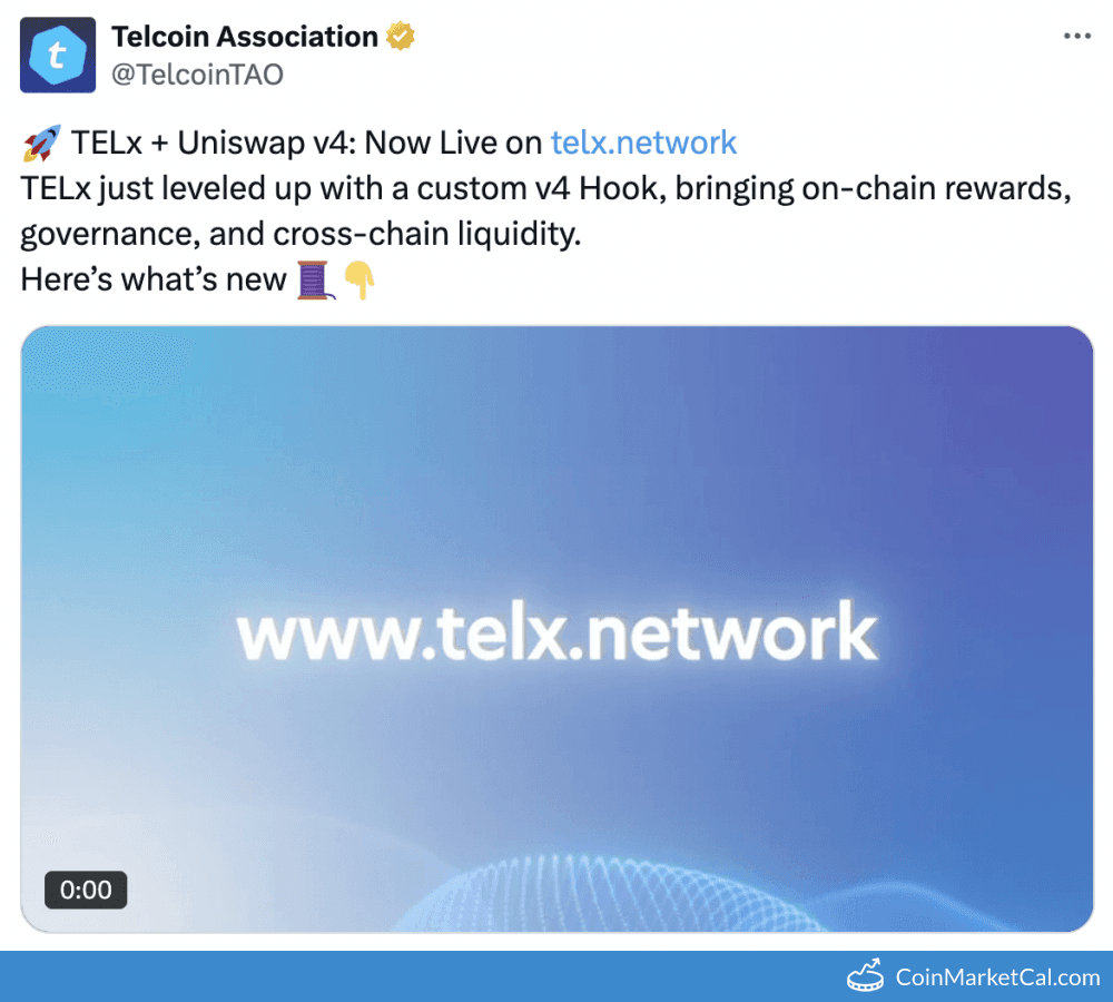 Telcoin TELx + Uniswap V4 Upgrade